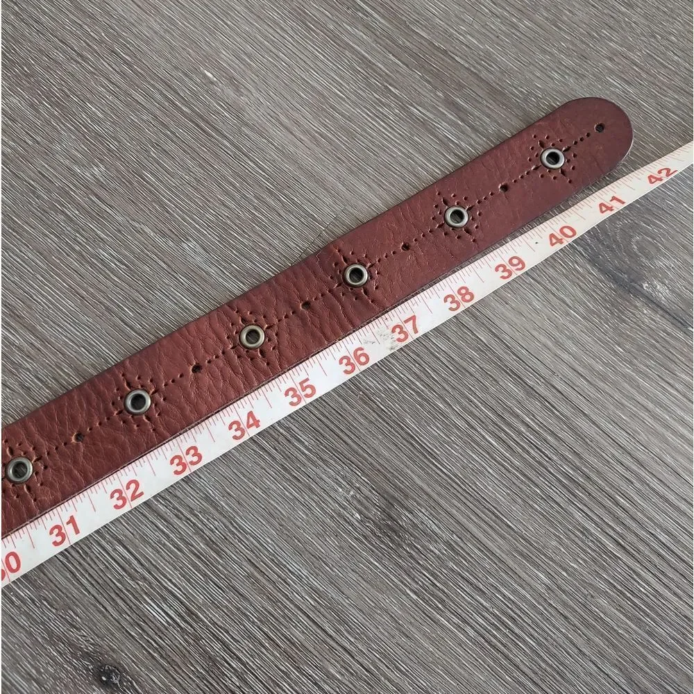 American Eagle Outfitters Brown Perforated Grommet Belt Small